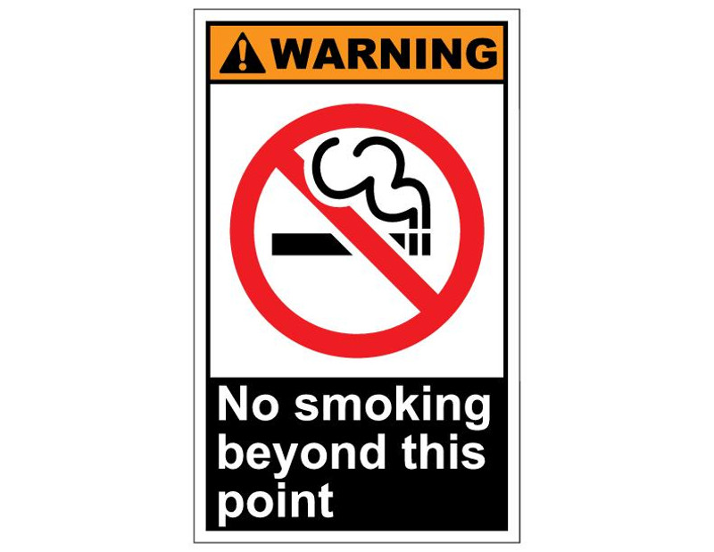 ANSI Warning No Smoking Beyond This Point
