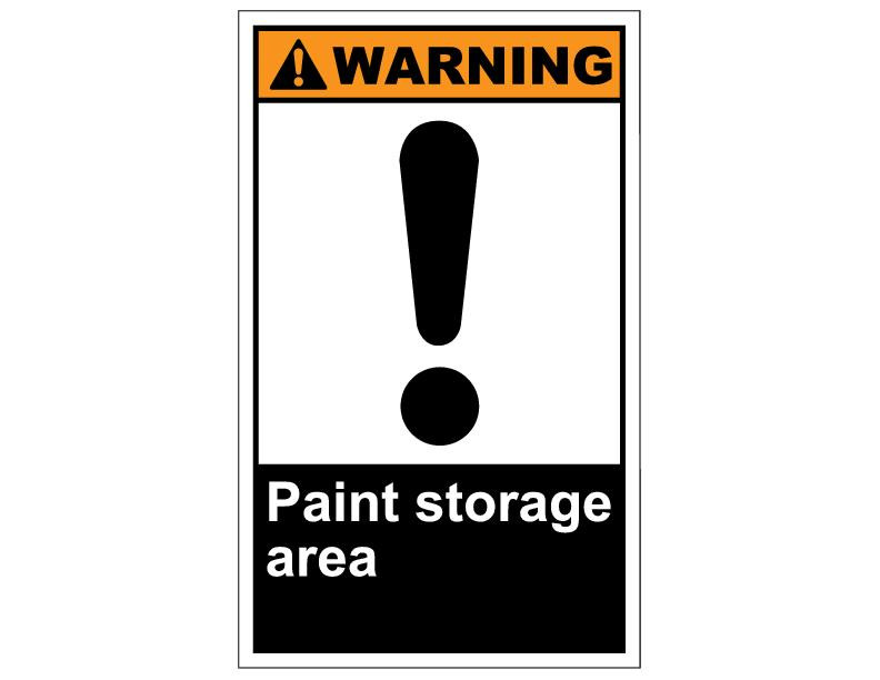 ANSI Warning Paint Storage Area