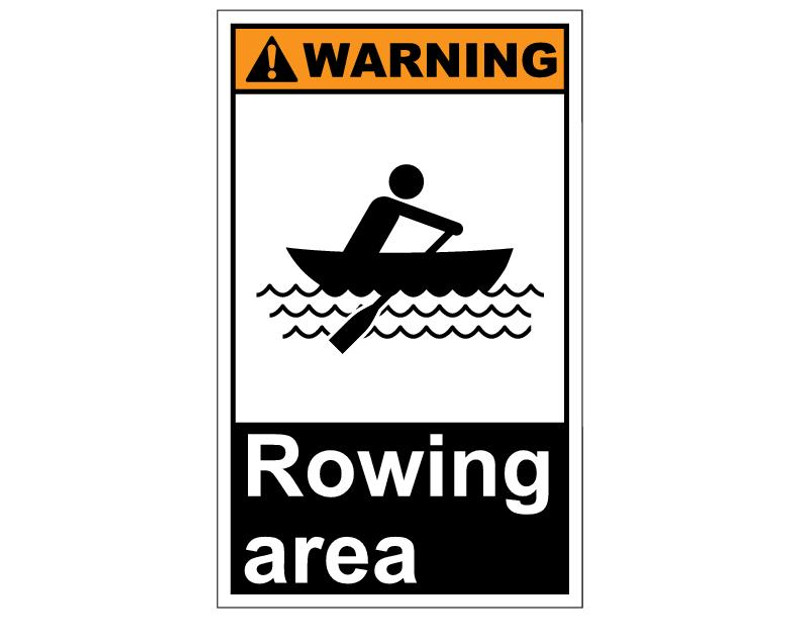 ANSI Warning Rowing Area