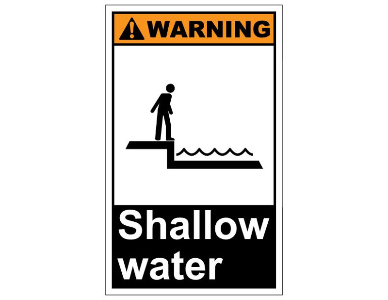 ANSI Warning Shallow Water