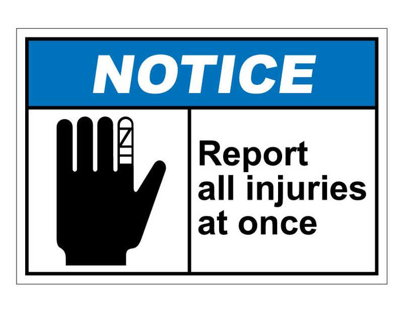 ANSI Notice Report All Injuries At Once