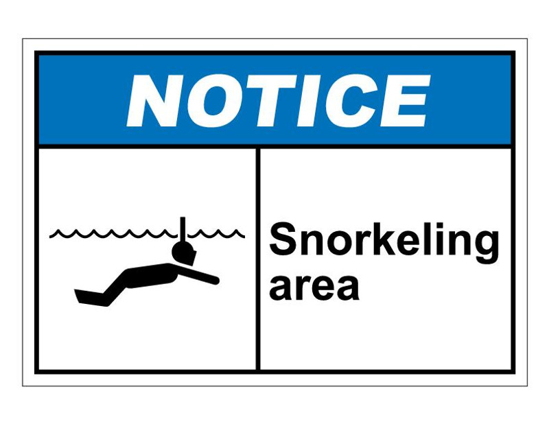 ANSI Notice Snorkeling Area