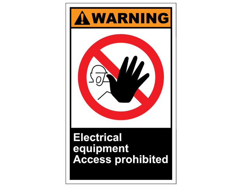 ANSI Warning Electrical Equipment Access Prohibited