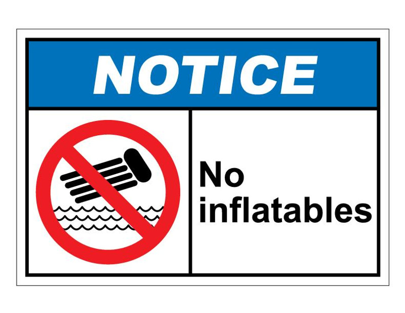 ANSI Notice No Inflatables