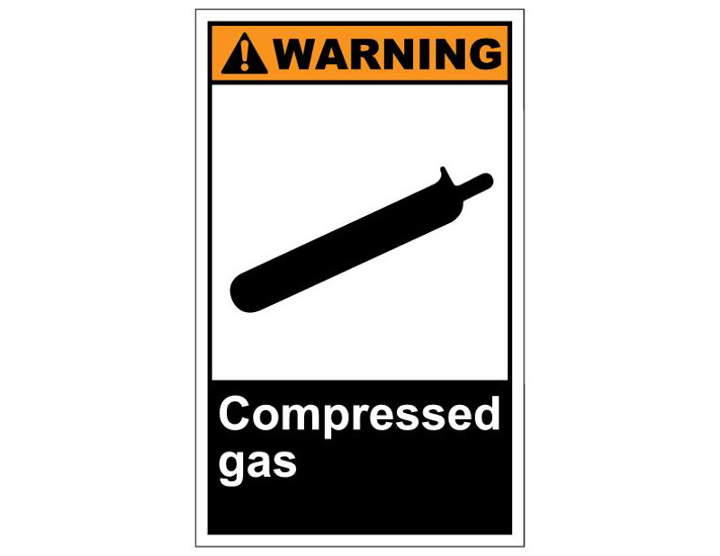ANSI Warning Compressed Gas