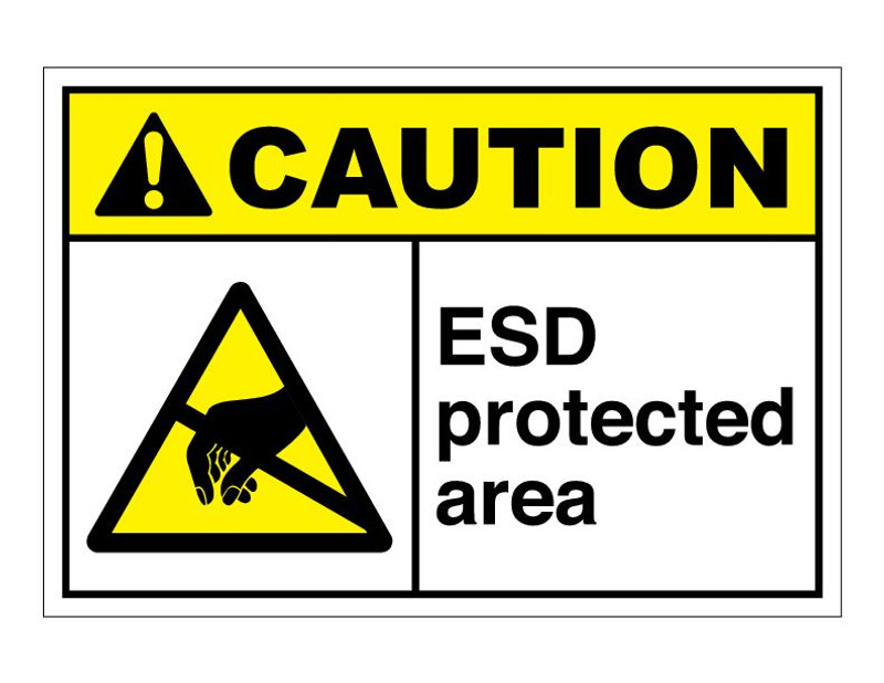 ANSI Caution ESD Protected Area