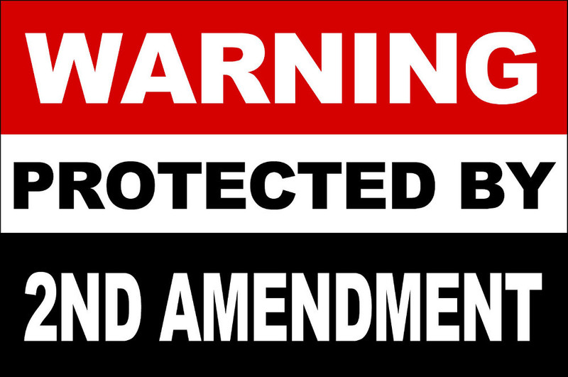 Warning Protected By 2nd Amendment Sticker