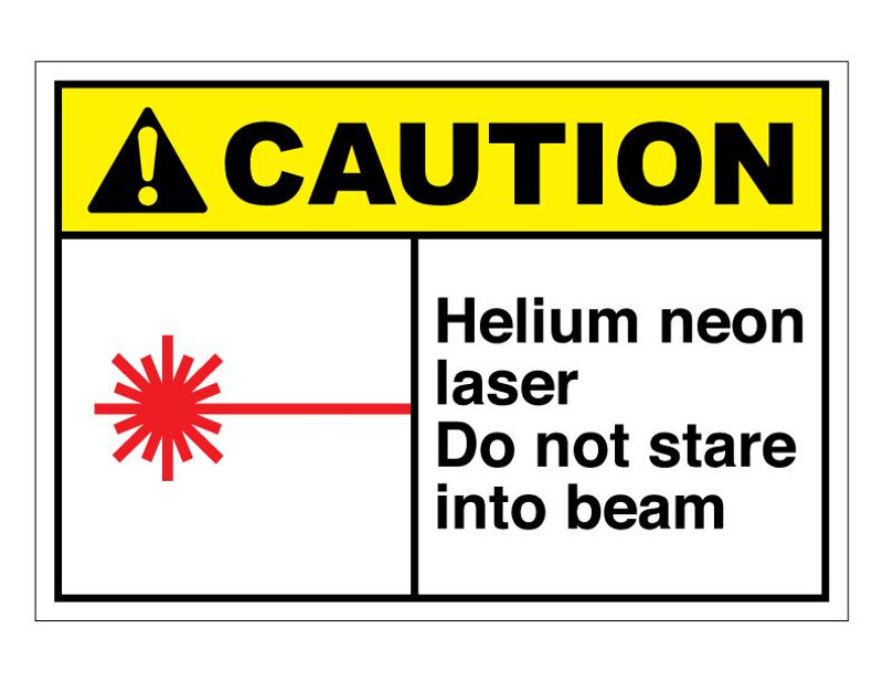 ANSI Caution Helium Neon Beam Do Not Stare Into Beam