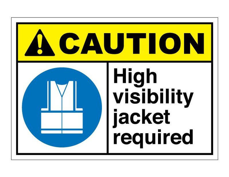 ANSI Caution High Visibility Jacket Required