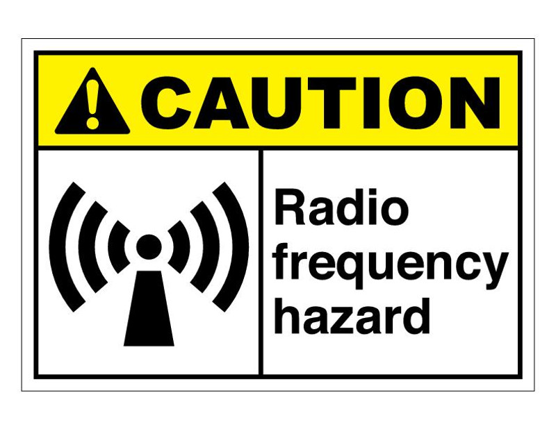 ANSI Caution Radio Frequency Hazard