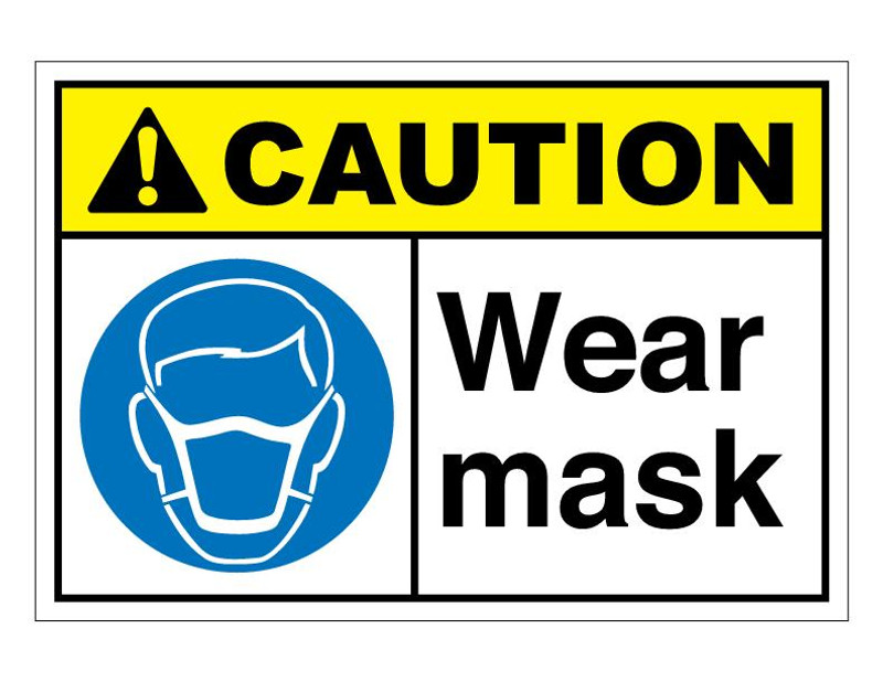ANSI Caution Wear Mask