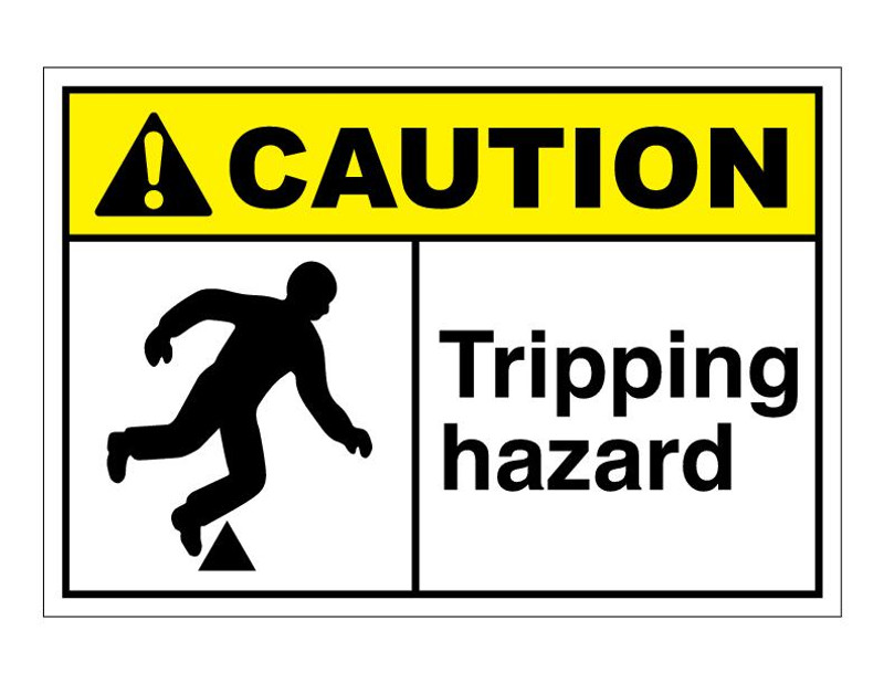 ANSI Caution Tripping Hazard