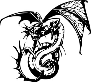 Coiled Dragon Decal