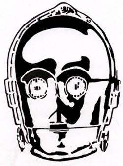 C3Po Head Outline Star Wars C3po Head Decal star wars c3po head decal