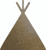 Indian Tee Pee Acrylic Shape, Glitter Blank Acrylic