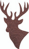 Acrylic Deer Head Craft Cutout, Blank Glitter Acrylic DIY Shape