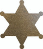 Sheriff Star Badge Acrylic Shape, Western Craft Unfinished Cutout