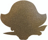 Pirate Mascot Craft Blank, Unfinished Pirate Glitter Acrylic Shape