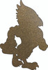 Acrylic Bird Mascot Shape, Unfinished Glitter Acrylic Bird Cutout