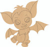 Halloween Bat Girl Acrylic Shape, Glitter DIY Kids Cutout