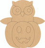 Owl Jack-O-Lantern Acrylic Shape, Pumpkin Halloween Craft
