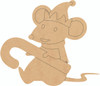 Candy Cane Mouse Acrylic Shape, Christmas Mouse Cutout