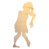 Girl Zombie Running Wood Shape, Blank Zombie Cutout