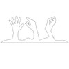 Unfinished Zombie Hands MDF Shape, Halloween Wall Craft