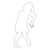 Girl Zombie Running Shape, Blank MDF Wood Zombie Cutout