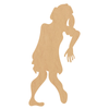 Girl Zombie Running Shape, Blank MDF Wood Zombie Cutout