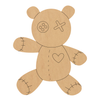 Bear Doll MDF Shape, Unfinished Creepy Wood Craft
