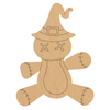 Doll with Hat MDF Shape, Blank Halloween Wood Craft