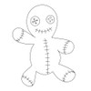 Wooden Doll Cutout, Unfinished Halloween MDF Craft