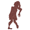 Acrylic Girl Zombie Running Shape, Glitter Plastic Zombie Cutout
