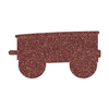 Tractor Trailer Acrylic Cutout, Glitter Acrylic Farm Shape