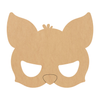 Cat Mask Wood Cutout, Unfinished Cat Wooden Shape, Craft
