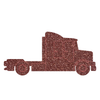 Semi Truck Acrylic Cutout, Blank Glitter Acrylic Truck Craft
