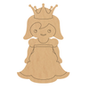 Kid Girl Princess Shape, Unfinished Christmas Princess Cutout