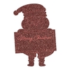 Merry Christmas Santa Acrylic Shape, Glitter Christmas Cutout