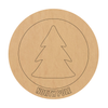 Christmas Tree Stamp Wood Shape, Wooden MDF Cutout