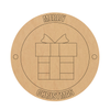 Christmas Gift Stamp Wood Shape, Wooden MDF Cutout