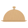Food Plate Wood Shape, Wooden Covered Plate Dish Cutout