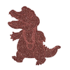 Mardi Gras Alligator Acrylic Shape, Glitter Gator Craft Cutout