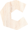 unfinished wood letter initial mario font C