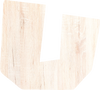 unfinished wood letter initial mario font U