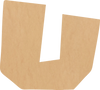unfinished wood letter initial mario font U