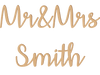 connected letters scroll font Wedding Mr and Mrs