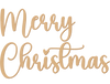 Connected word cursive font holiday Merry Christmas