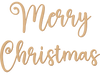 Connected word cursive font holiday Merry Christmas