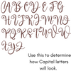What capital letters look like in this script font